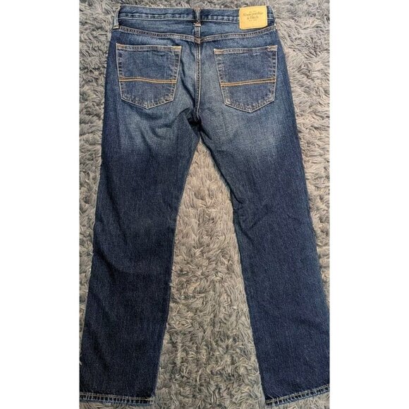 Abercrombie & Fitch Extra Heavy Ounce Vintage Jeans Mens 32 x 30 Button Fly Blue - Picture 8 of 9